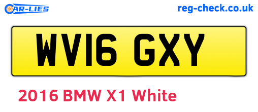 WV16GXY are the vehicle registration plates.