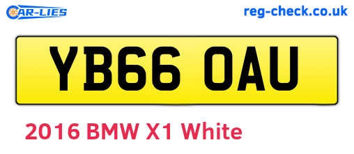 YB66OAU are the vehicle registration plates.