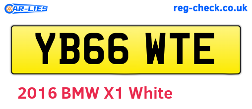 YB66WTE are the vehicle registration plates.