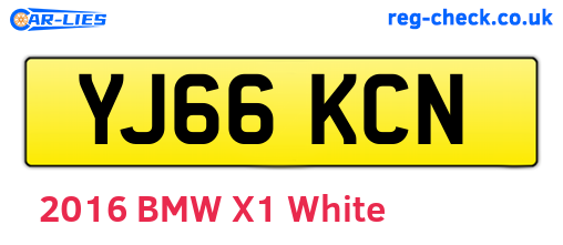 YJ66KCN are the vehicle registration plates.