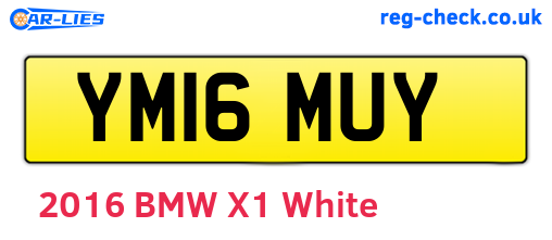 YM16MUY are the vehicle registration plates.