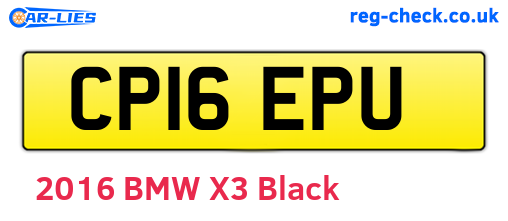 CP16EPU are the vehicle registration plates.