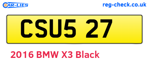 CSU527 are the vehicle registration plates.