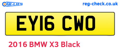 EY16CWO are the vehicle registration plates.