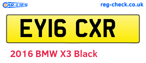 EY16CXR are the vehicle registration plates.