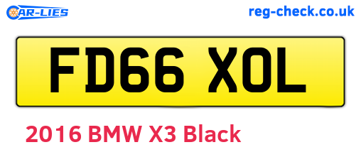 FD66XOL are the vehicle registration plates.