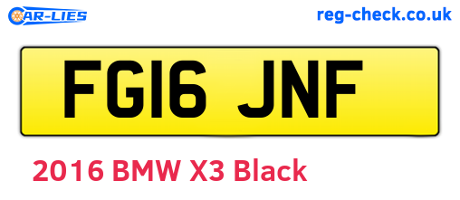 FG16JNF are the vehicle registration plates.