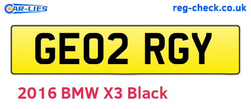 GE02RGY are the vehicle registration plates.