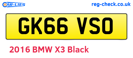 GK66VSO are the vehicle registration plates.