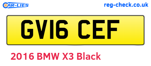 GV16CEF are the vehicle registration plates.