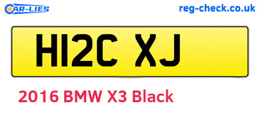 H12CXJ are the vehicle registration plates.