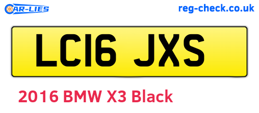 LC16JXS are the vehicle registration plates.