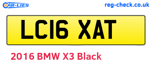 LC16XAT are the vehicle registration plates.