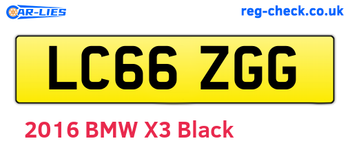 LC66ZGG are the vehicle registration plates.