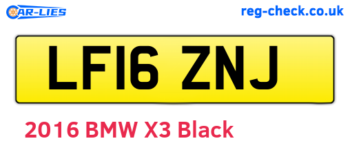 LF16ZNJ are the vehicle registration plates.