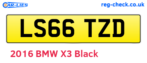 LS66TZD are the vehicle registration plates.