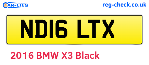 ND16LTX are the vehicle registration plates.