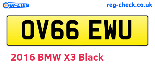 OV66EWU are the vehicle registration plates.