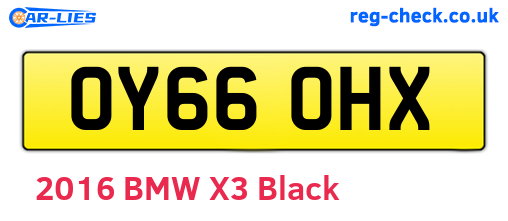 OY66OHX are the vehicle registration plates.