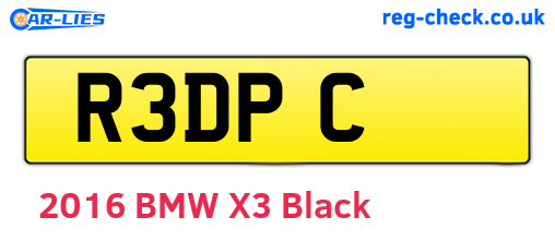R3DPC are the vehicle registration plates.