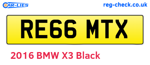 RE66MTX are the vehicle registration plates.