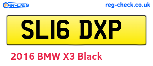SL16DXP are the vehicle registration plates.
