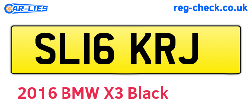 SL16KRJ are the vehicle registration plates.