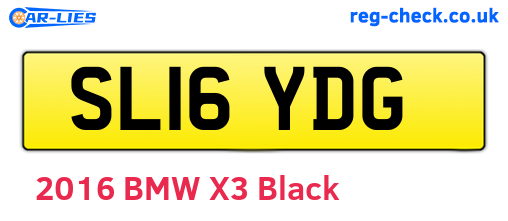 SL16YDG are the vehicle registration plates.