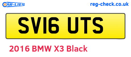 SV16UTS are the vehicle registration plates.