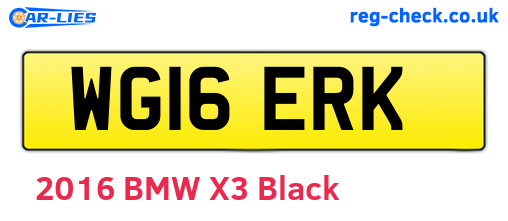 WG16ERK are the vehicle registration plates.