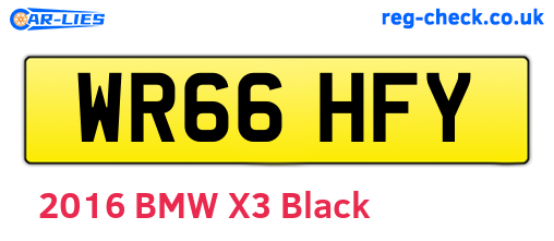 WR66HFY are the vehicle registration plates.