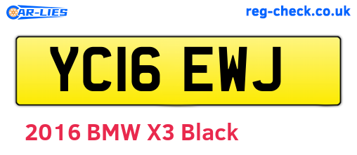 YC16EWJ are the vehicle registration plates.