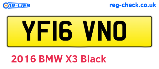 YF16VNO are the vehicle registration plates.