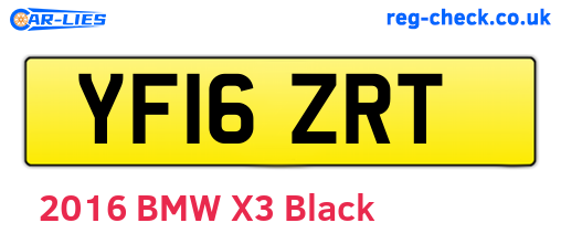 YF16ZRT are the vehicle registration plates.