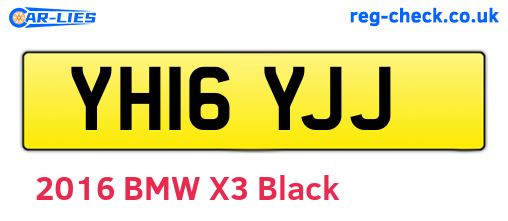 YH16YJJ are the vehicle registration plates.