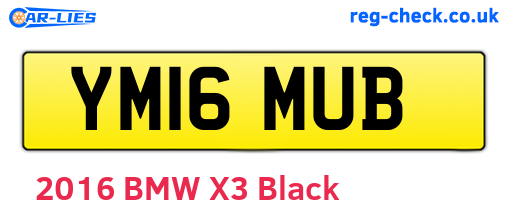 YM16MUB are the vehicle registration plates.
