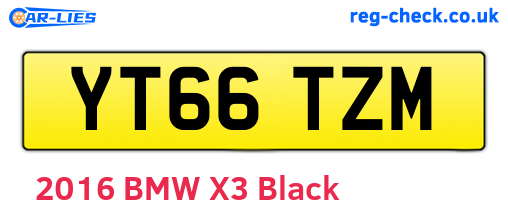 YT66TZM are the vehicle registration plates.