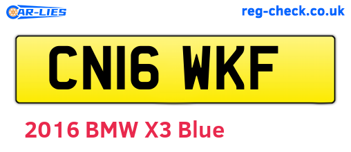 CN16WKF are the vehicle registration plates.