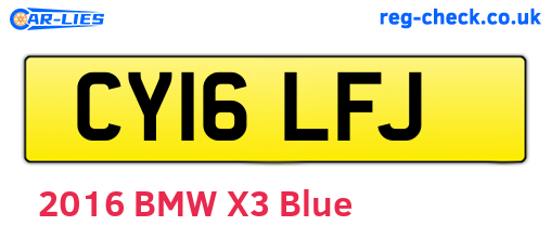 CY16LFJ are the vehicle registration plates.