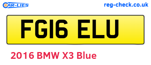 FG16ELU are the vehicle registration plates.