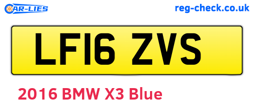 LF16ZVS are the vehicle registration plates.
