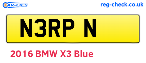 N3RPN are the vehicle registration plates.