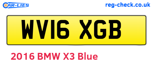 WV16XGB are the vehicle registration plates.