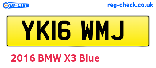 YK16WMJ are the vehicle registration plates.