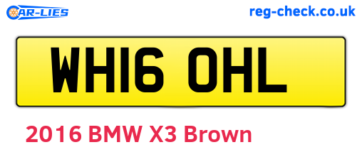 WH16OHL are the vehicle registration plates.