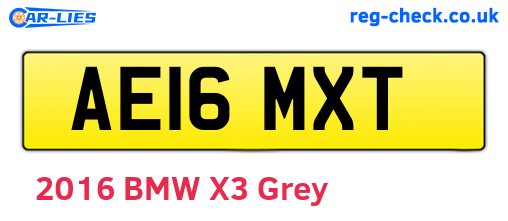AE16MXT are the vehicle registration plates.