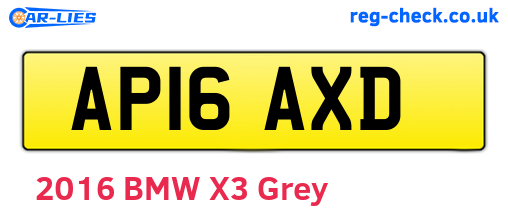 AP16AXD are the vehicle registration plates.