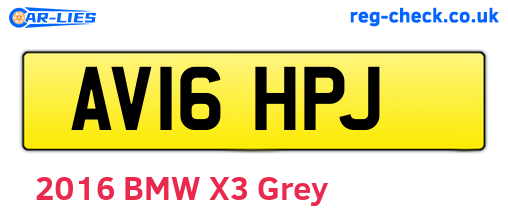 AV16HPJ are the vehicle registration plates.
