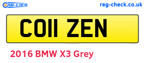 CO11ZEN are the vehicle registration plates.