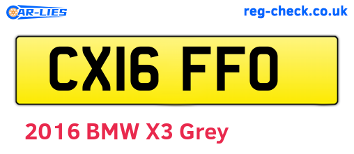CX16FFO are the vehicle registration plates.